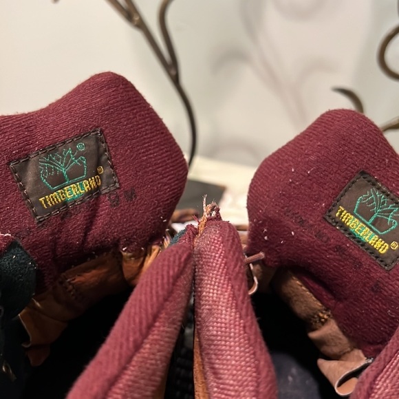 Timberland Mid Lace Up Brown Suede Navy Trim - Picture 12 of 12